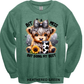 Crewneck Sweatshirt Bit of a Mess Cute Cow 480