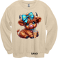 Crewneck Sweatshirt Hot Mess Cute Highland Cow 482