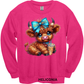Crewneck Sweatshirt Hot Mess Cute Highland Cow 482