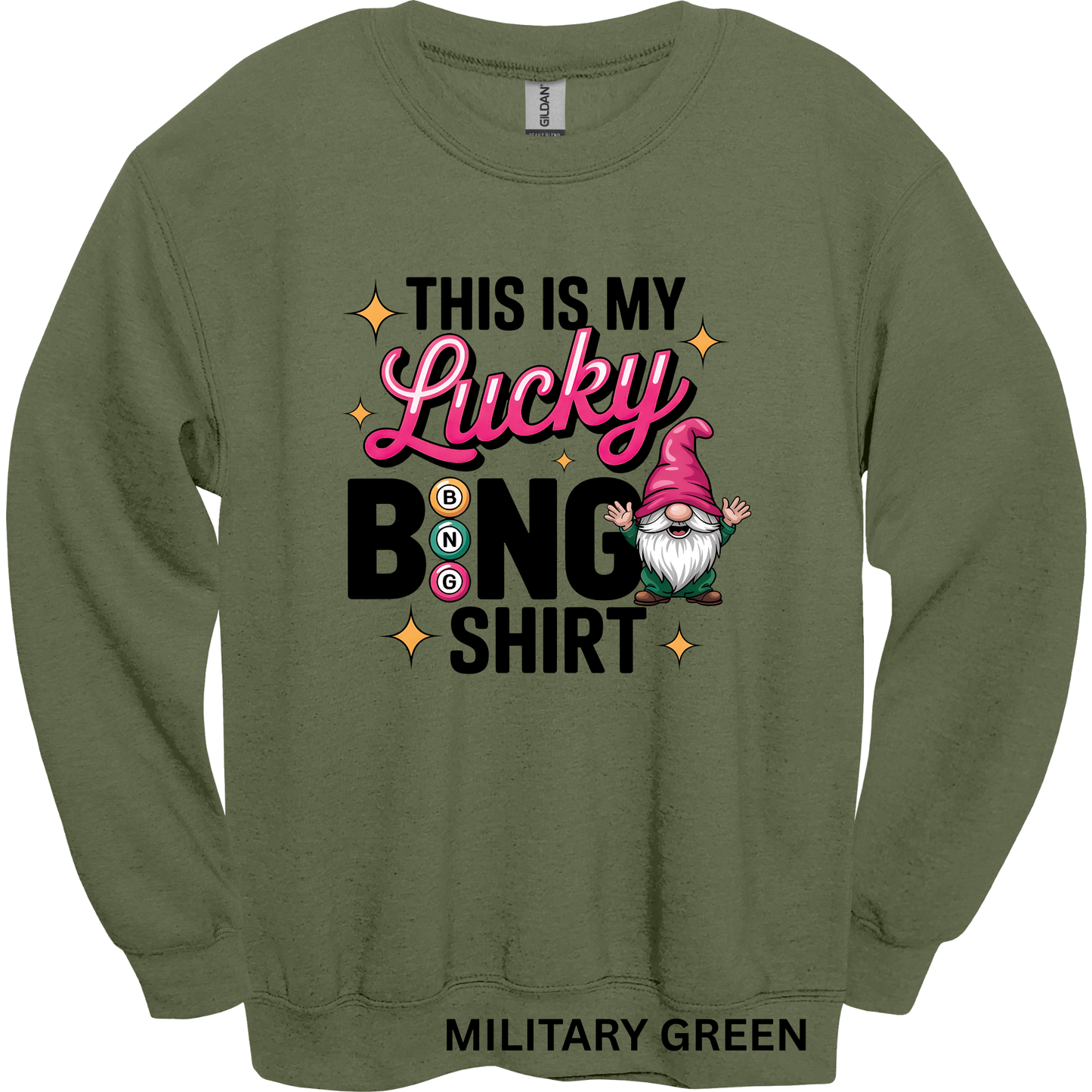 Crewneck Sweatshirt Lucky Bingo Shirt 484