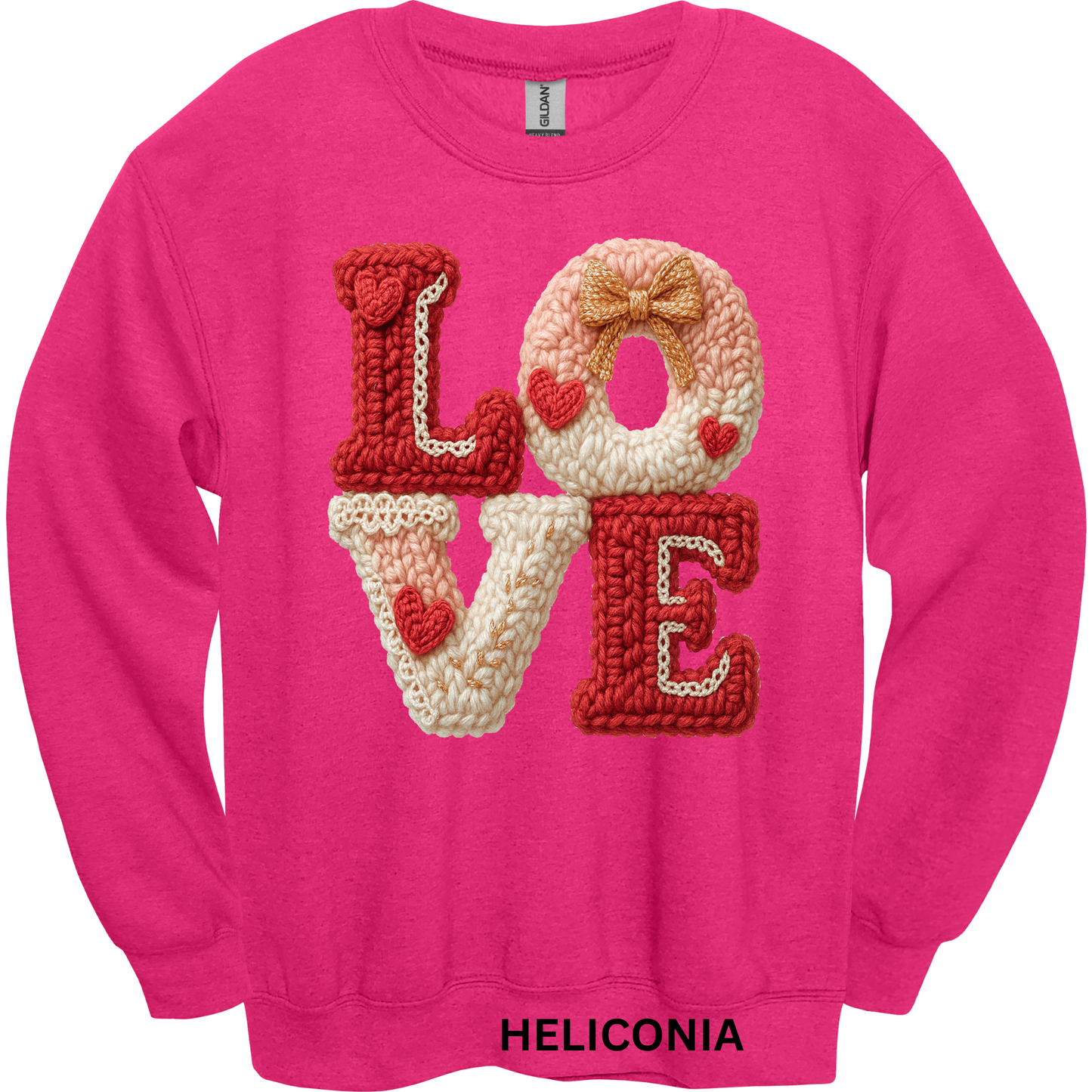 Crewneck Sweatshirt Faux Yarn LOVE 491