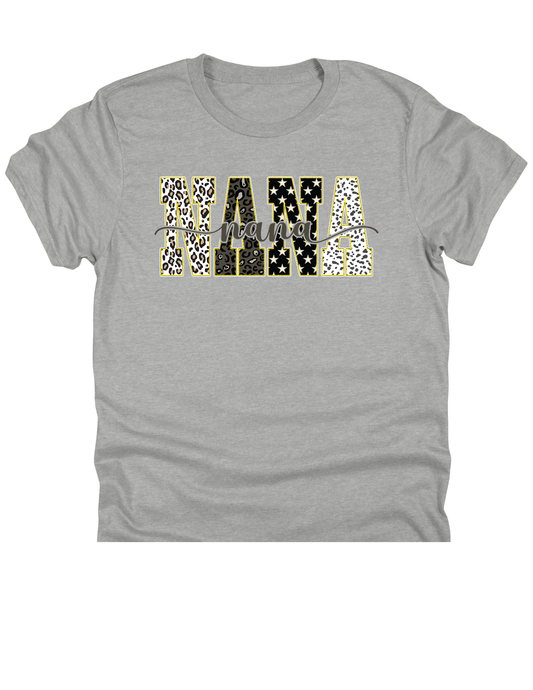 11" DTF Ready to Press - Nana Animal Print Typography | 209