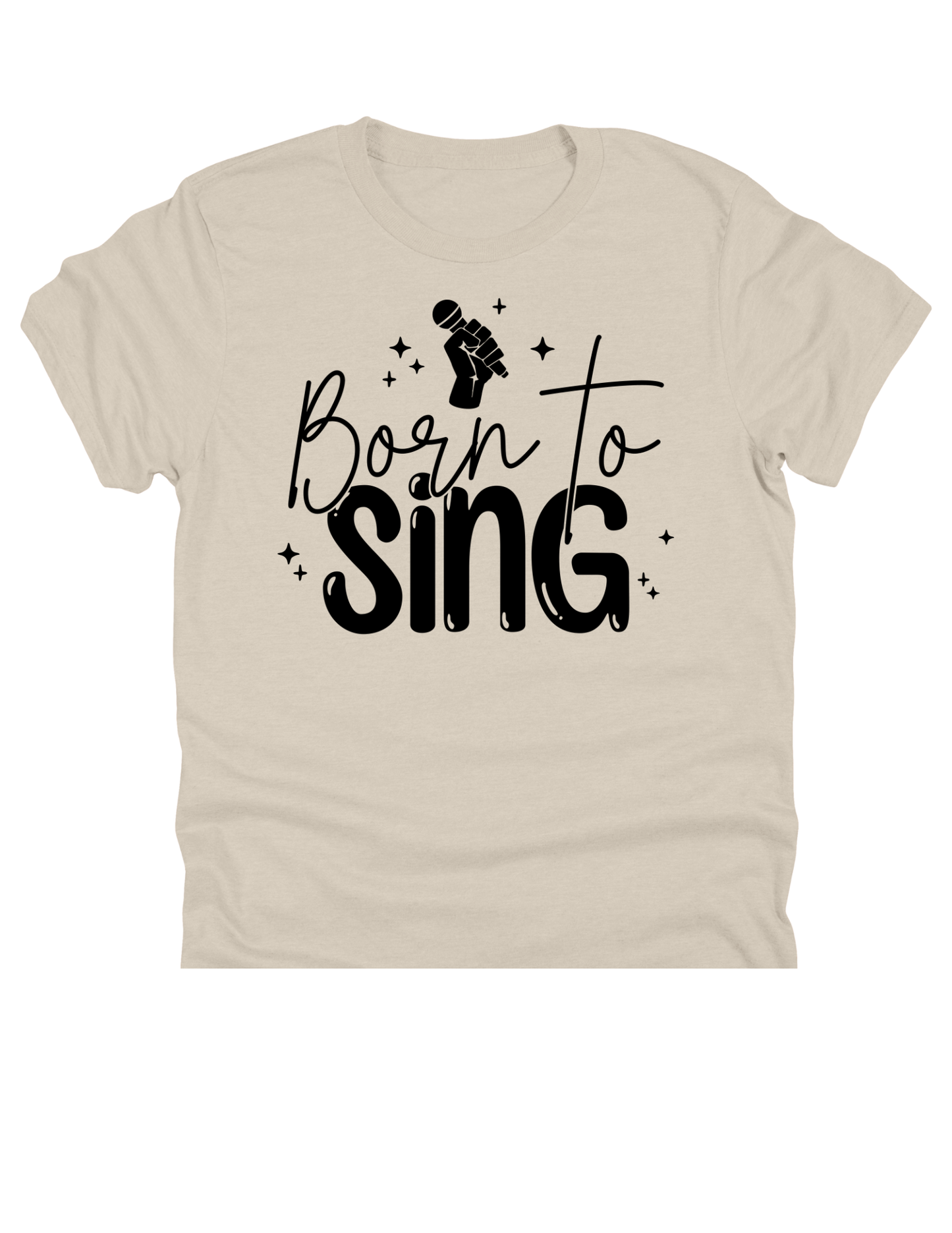 11" DTF Ready to Press - Born to Sing Microphone | 0242