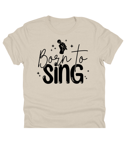 11" DTF Ready to Press - Born to Sing Microphone | 0242