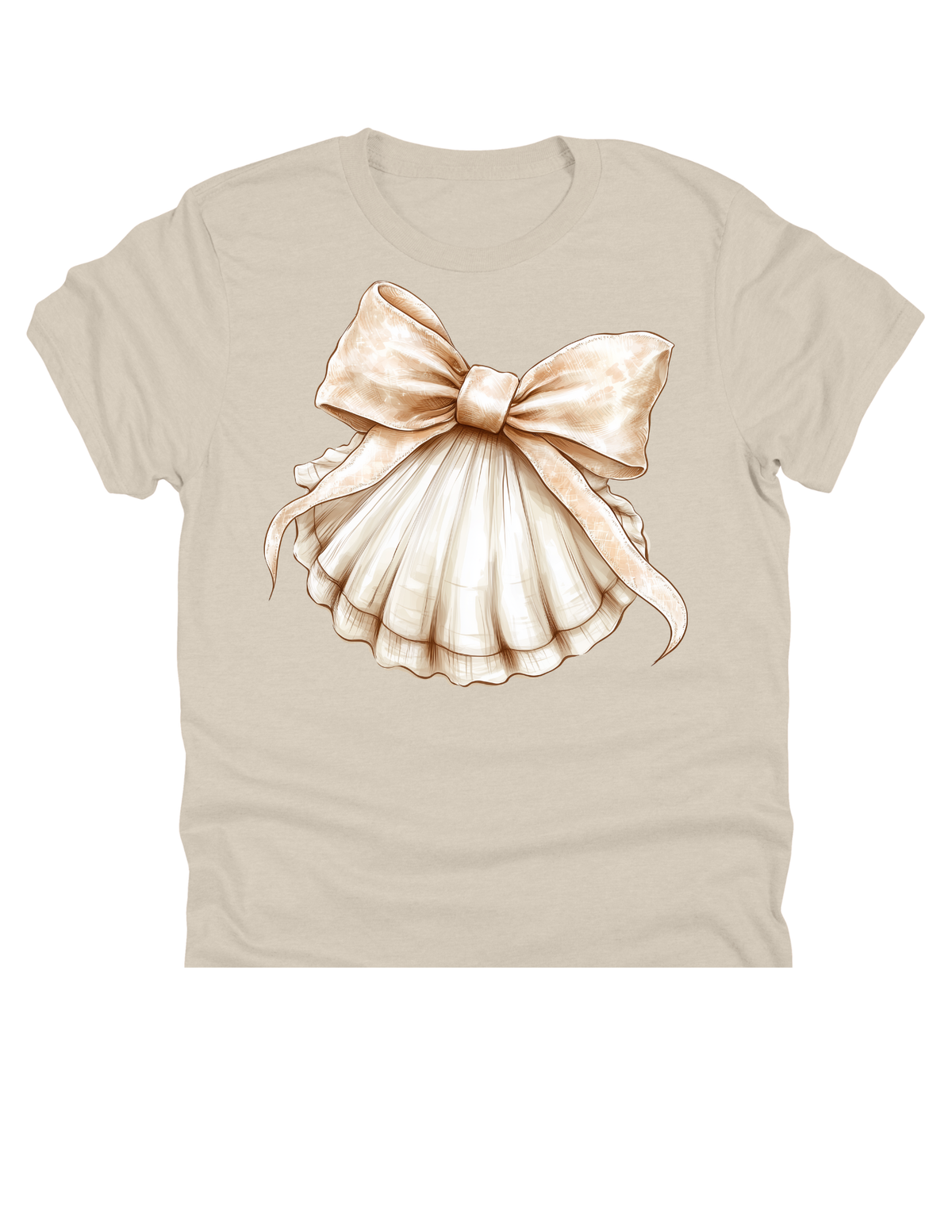 11" DTF Ready to Press - Large shell with Neutral Bow 311