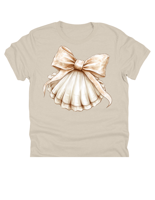 11" DTF Ready to Press - Large shell with Neutral Bow 311