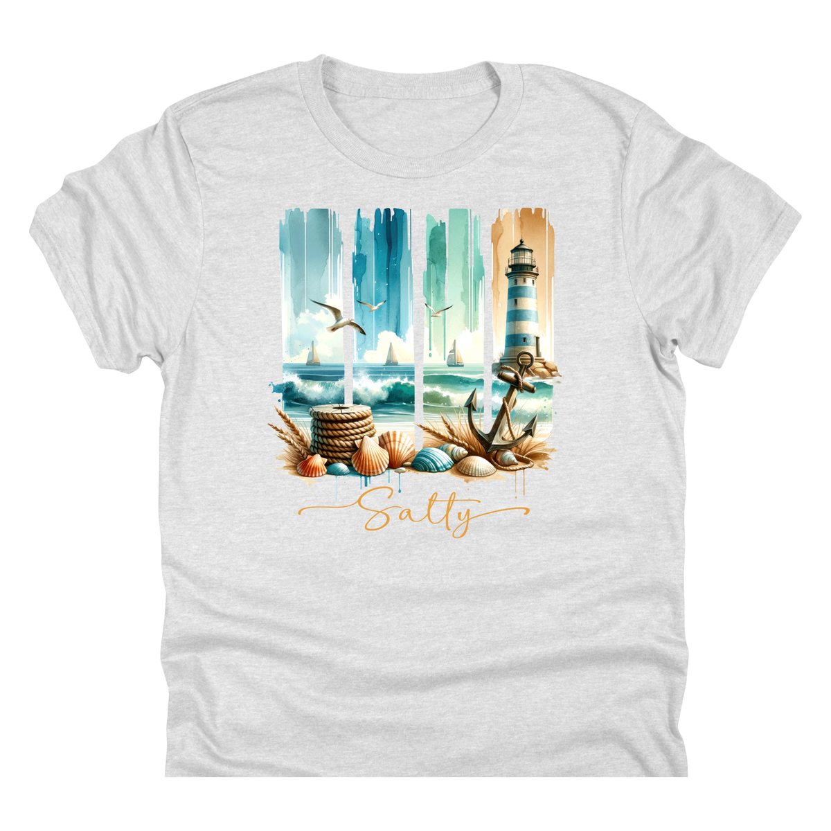 Salty Coastal Lighthouse | 11" Ready to Press DTF Transfer