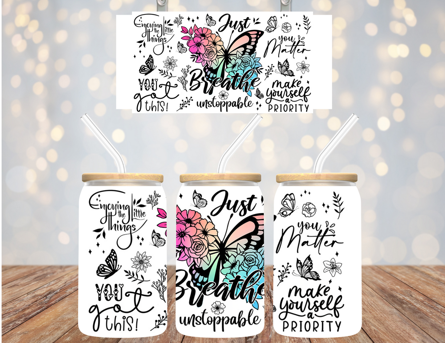 Uv Dtf Cup Wrap Just Breathe 552