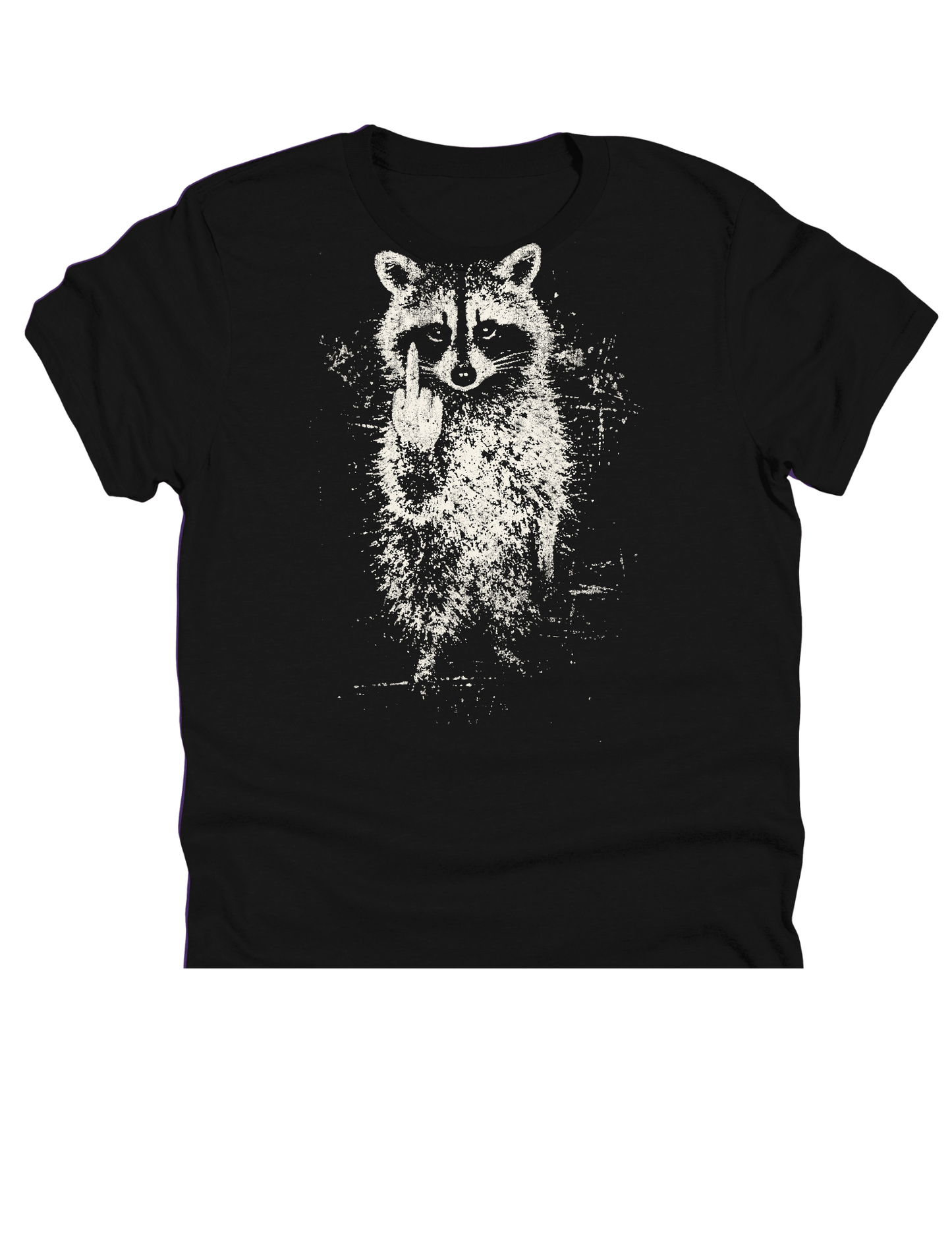 11" DTF Ready to Press - Sassy Raccoon Middle Finger