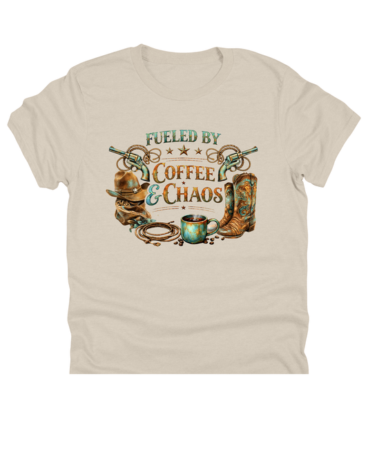 11" DTF Ready to Press - Fueled by Coffee & Chaos Western | 201