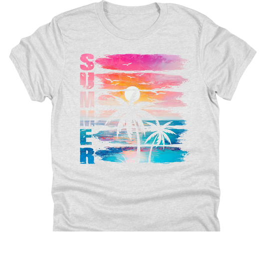 Summer Palm Tree Sunset | 11" Ready to Press DTF Transfer | 0034