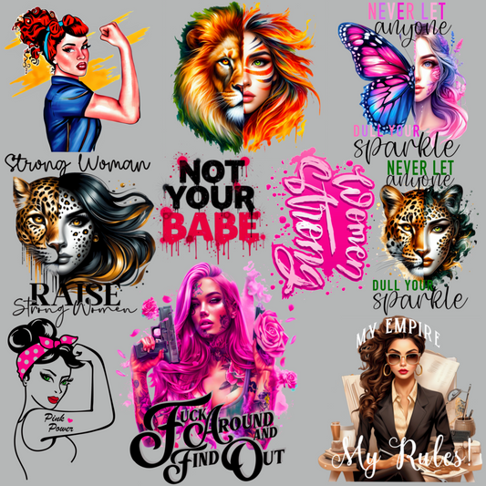 UVDTF 9.5 x 8.5 Element Sheet Not your babe FAFO 6025