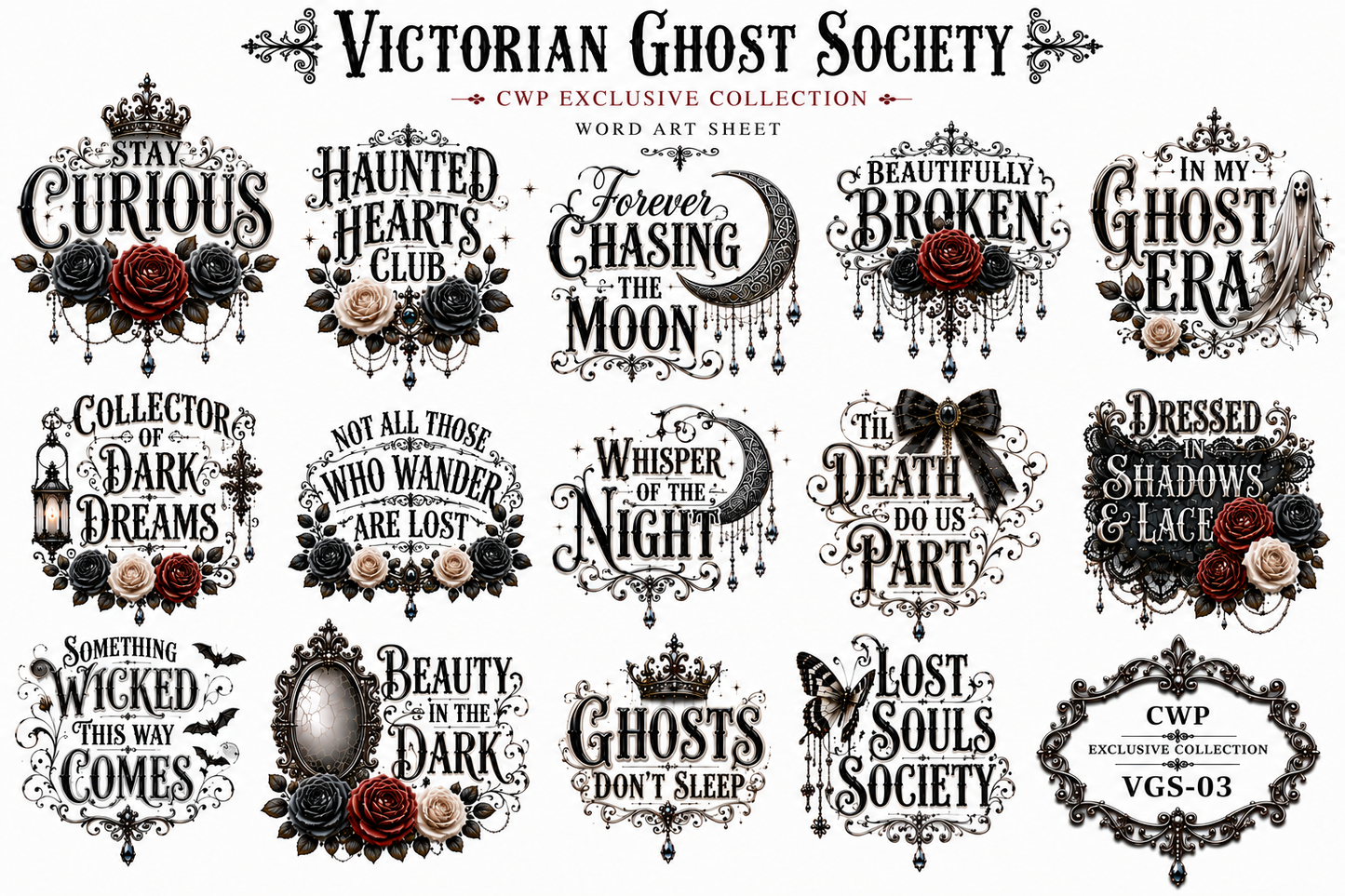Victorian Ghost  Society | UVDTF 9.5 x14 Element Sheets (Copy)