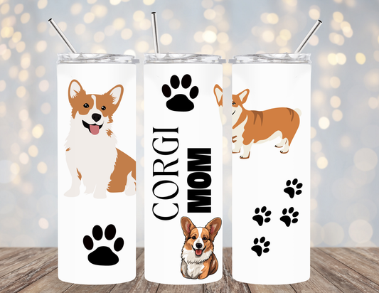20 Oz Tumbler Corgi Mom