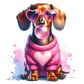 Bubblegum Dog | 11" Ready to Press DTF Transfer | 141