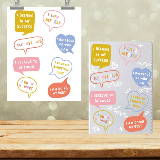 A5 Notebook UVDTF Wrap Affirmation 7074