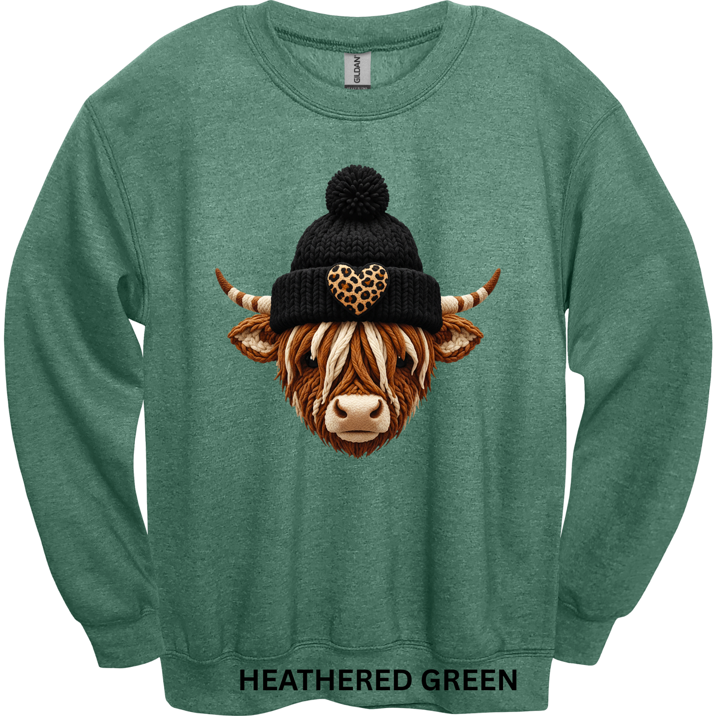 Crewneck Sweatshirt Faux Yarn Highland With Hat