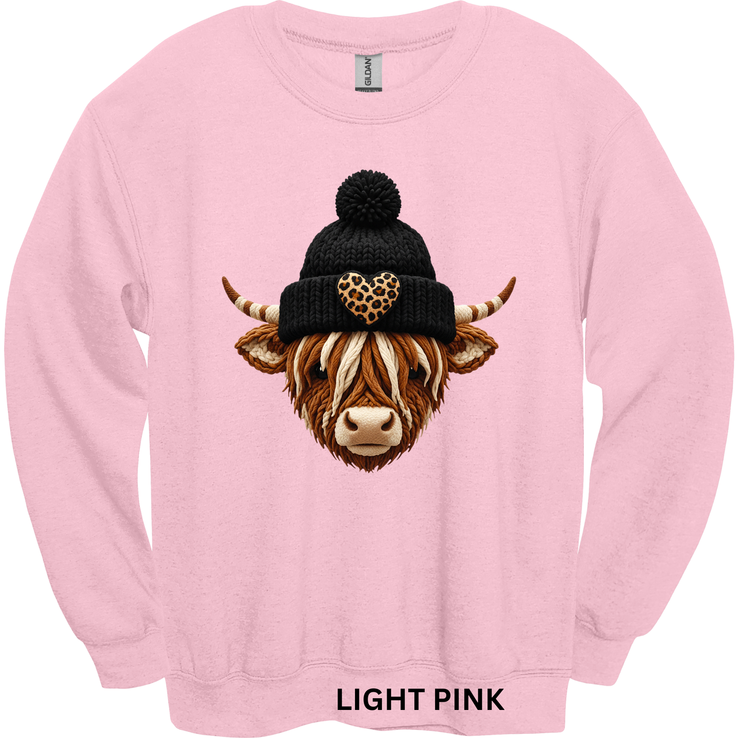 Crewneck Sweatshirt Faux Yarn Highland With Hat