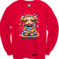 Crewneck Sweatshirt Merry & Bright Highland Cow 1202