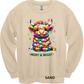 Crewneck Sweatshirt Merry & Bright Highland Cow 1202
