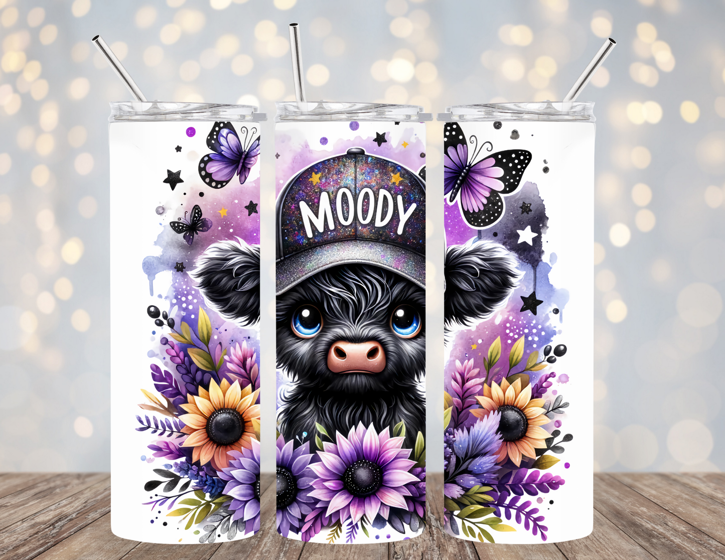 20 Oz Tumbler Moody Cow