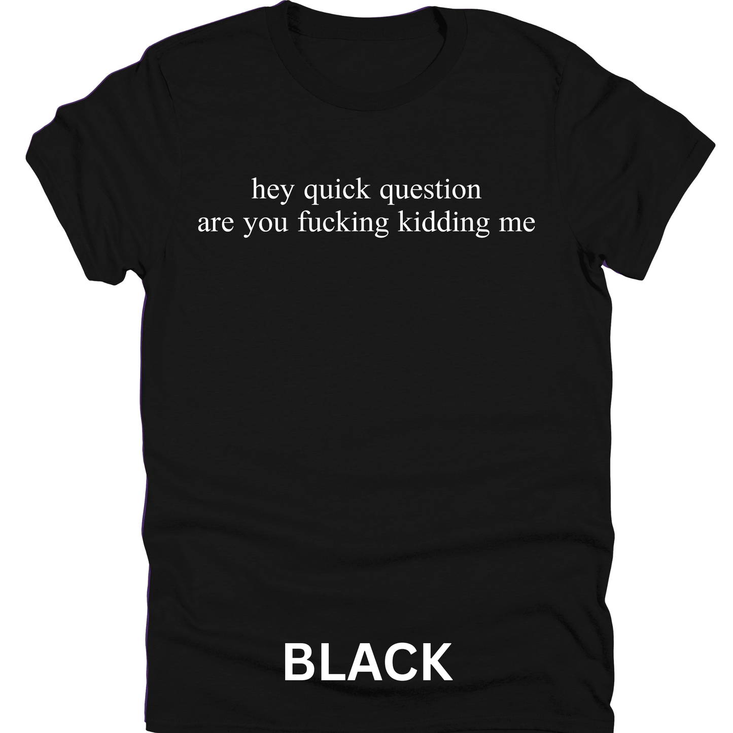 Short Sleeve TShirt Hey Quick Question 442