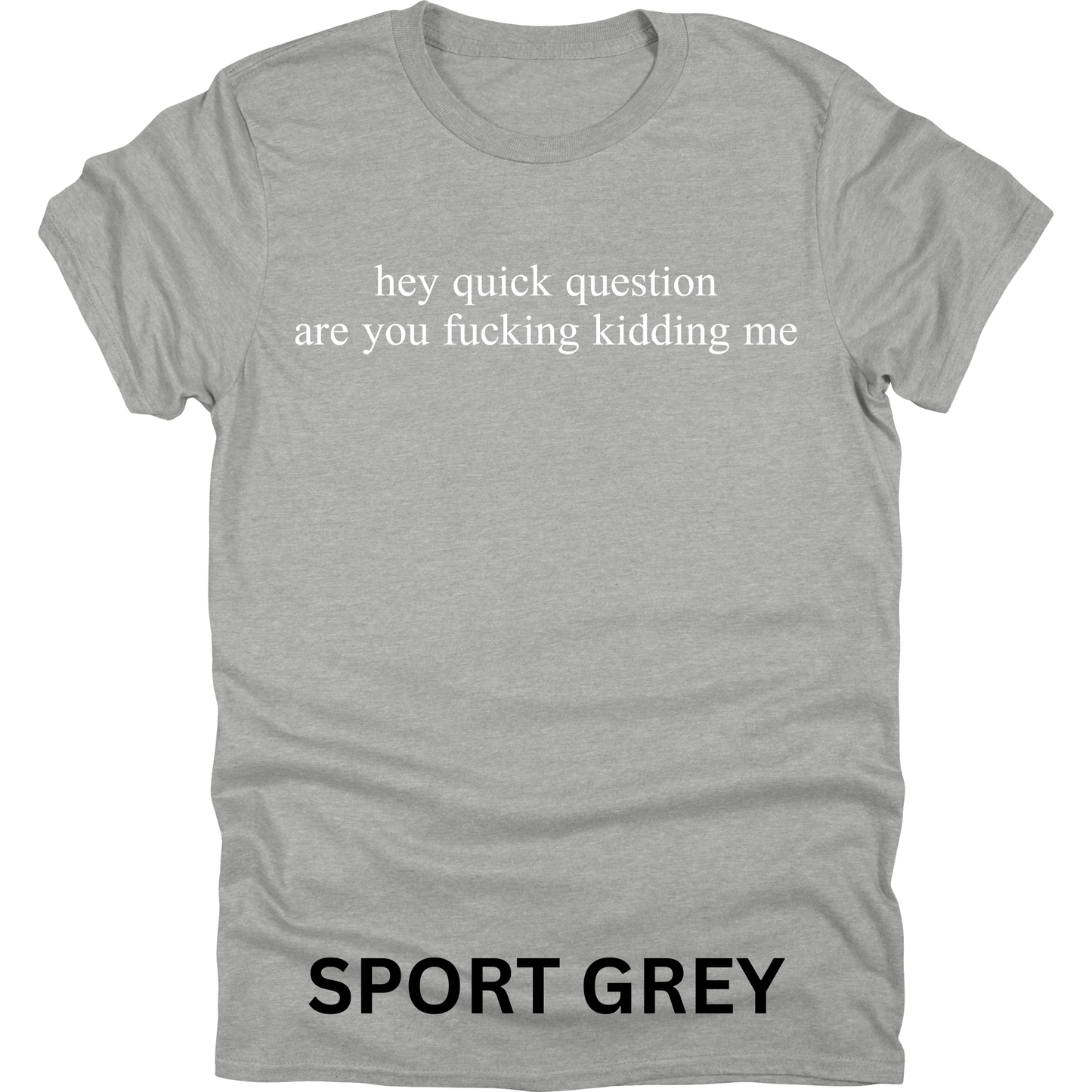 Short Sleeve TShirt Hey Quick Question 442