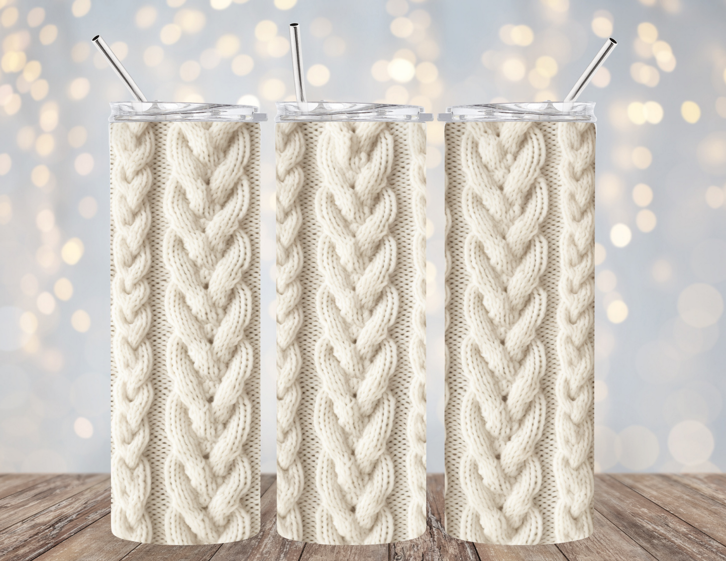 20 Oz Tumbler White Sweater