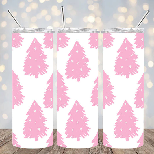 UVDTF 20 oz Pink Christmas Trees 2295